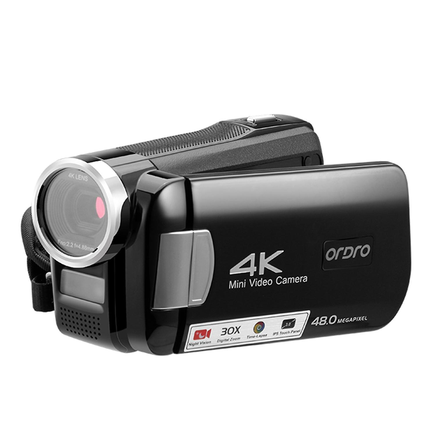 ORDRO AC2 4K Digital Video Camera Camcorder DV Recorder 48MP 30X Digital Zoom IR Night Vision 3.0 In