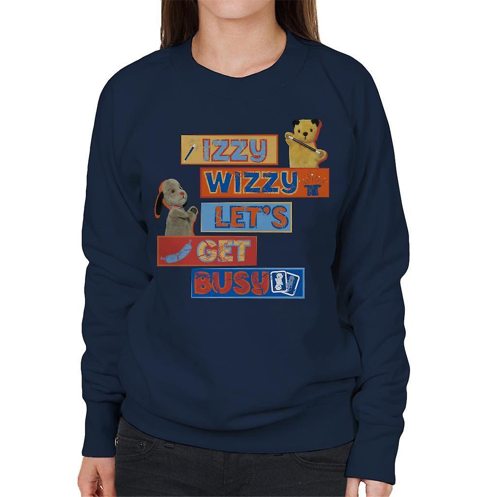 Sooty Izzy Wizzy Let's Get Busy Women's Sweatshirt Navy Blue XX-Large