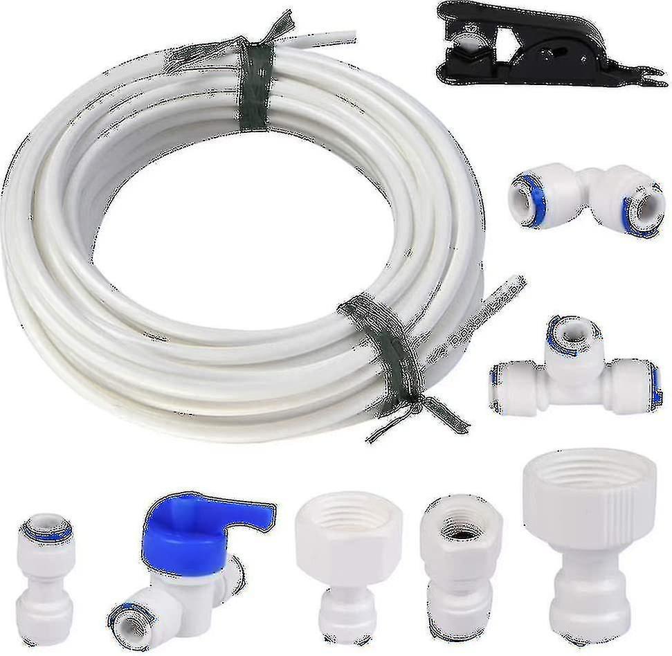 Niutuo 15 Meters Universal Water Supply Hose, 1/4inch Refrigerator Hose Connector Kit, Filter Tube, Parts And Accessories For European Refrigerator...