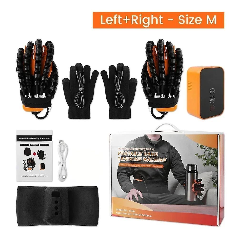 Sanxing USB Protable Rehabilitation Robot Glove Finger Training Gloves Cerebral Infarction Stroke Hemiplegia Hand Function Recovery 1 pair M size