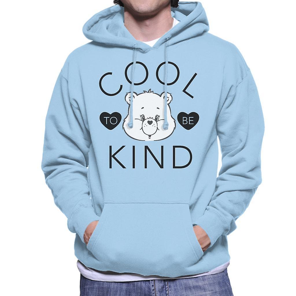 Care Bears Tenderheart Bear Cool To Be Kind Men's Hooded Sweatshirt Sky Blue Medium