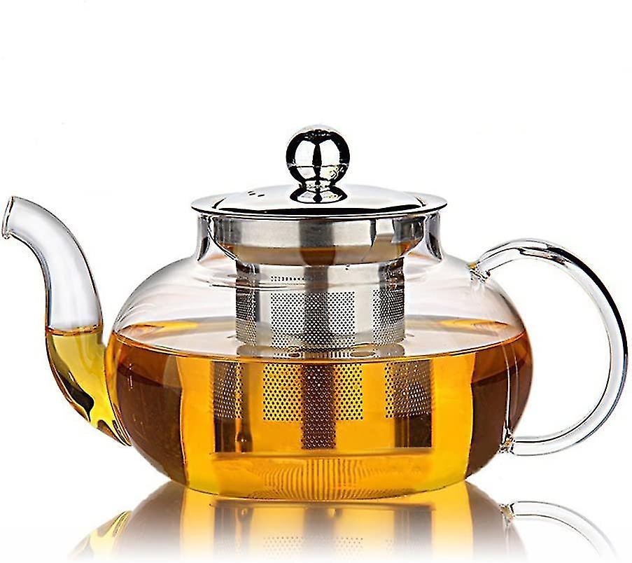 Sqyg Hiware Glass Teapot With Removable Stainless Steel Lid & Infuser