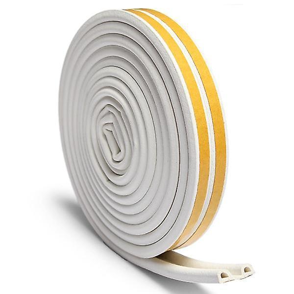 Slowmoose 5 Meter Self Adhesive, D Type Foam Seal Strip White