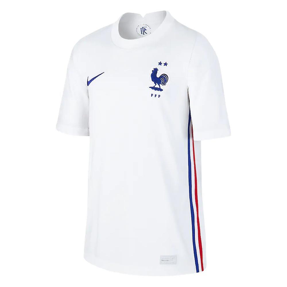 2020-2021 France Away Nike Football Shirt (Kids) White XLB 32-35 inch Chest (81.5/88.5cm)