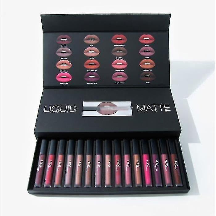 Otwoo Hudabeauty 16pcs/set Christmas Kit Liquid Matte Lipsticks Limited Edition