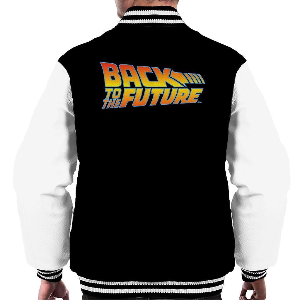 Back to the Future Classic Movie Logo Men's Varsity Jacket Black/White Small