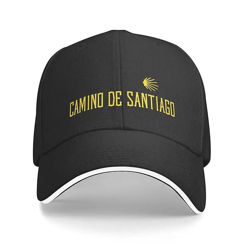 Cciyu Fashion Camino De Santiago Scallop Shell Baseball Cap for Men Women Custom Adjustable Unisex Explore Hike Dad Hat Outdoor black