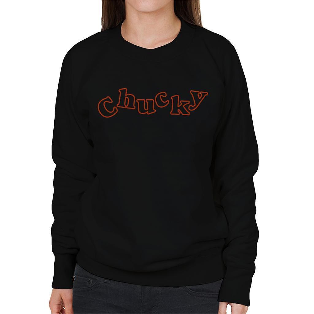 Chucky Playful Font Women's Sweatshirt Black Medium