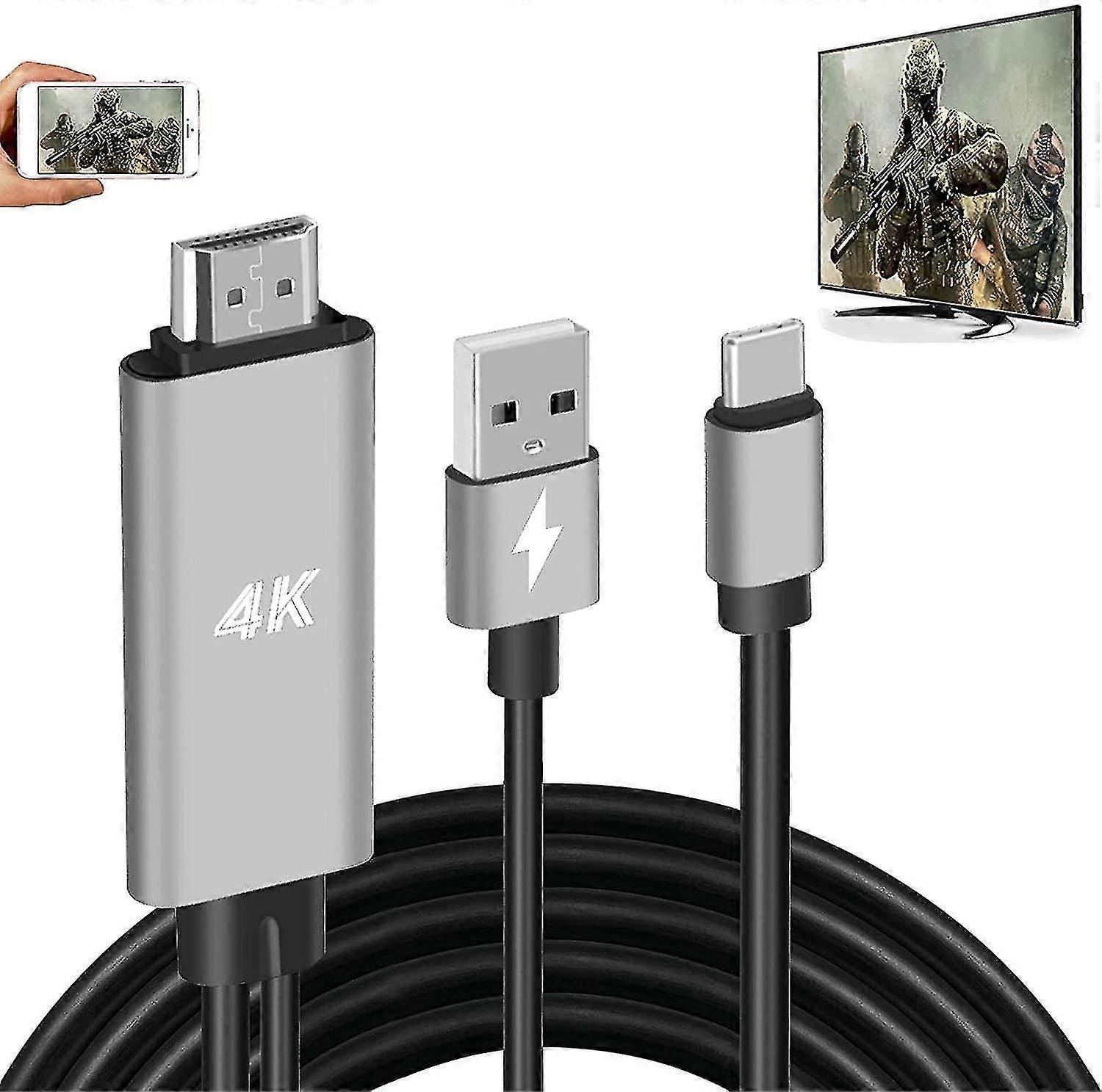 Winov Hdmi Adapter Usb Type-c Cable Mhl 4k Hd Video Digital Conversion Cable