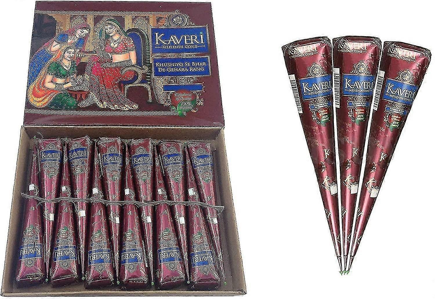 Shenzhenshileidakejimaoyiyouxiangongsi 12 Pack Of Cones 100% Natural Ready To Use Henna Paste Hair Color Hair Dye Cones