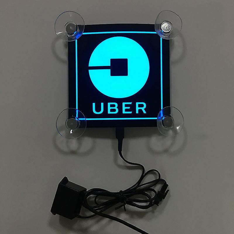 Longzhen Rideshare Led Sign Light With Usb Charger Led Car Glow Sticker Sign Light For Taxi Led Sign Decor