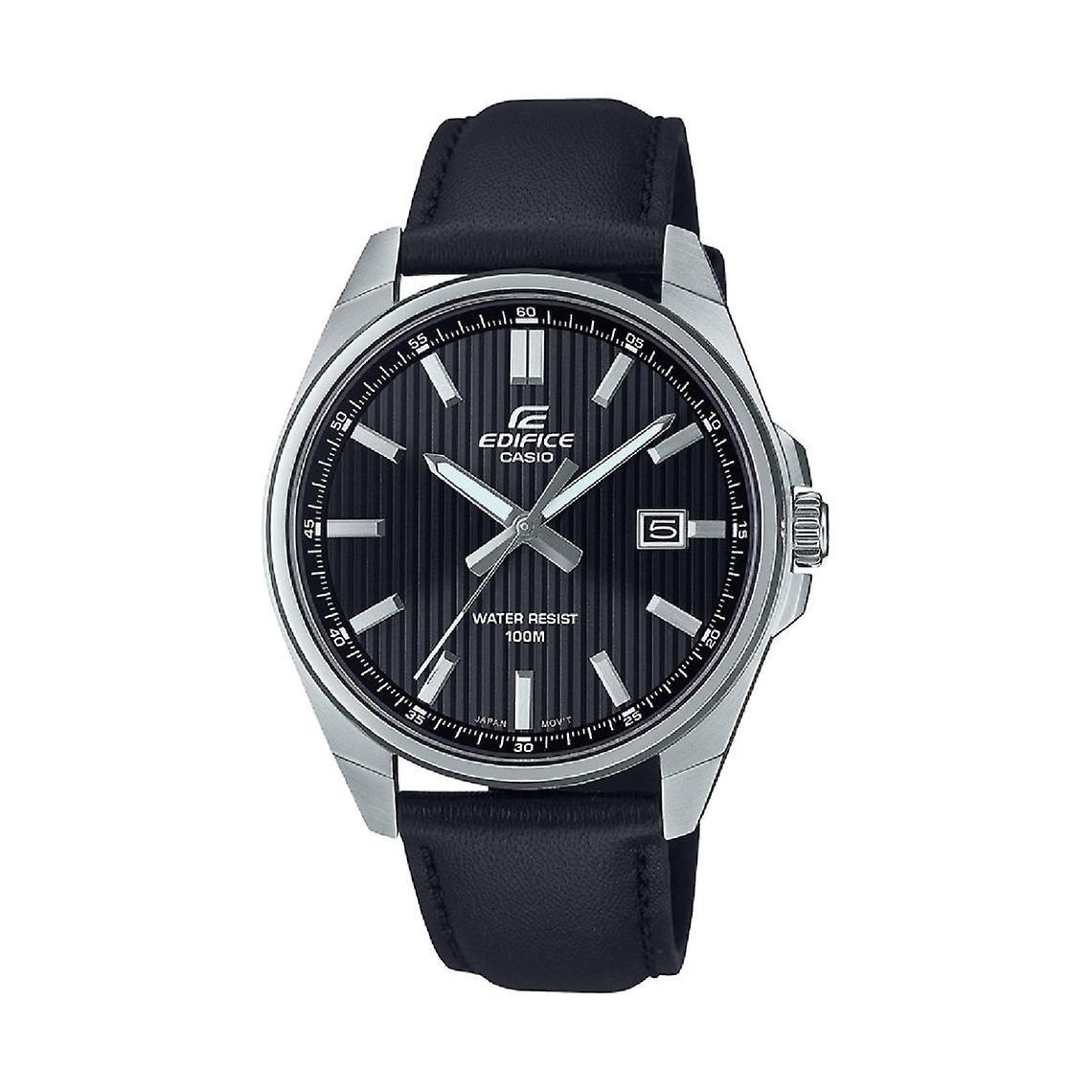 Casio Edifice Classic Men's Watch - EFV-150L-1AVUEF Leather Strap Black