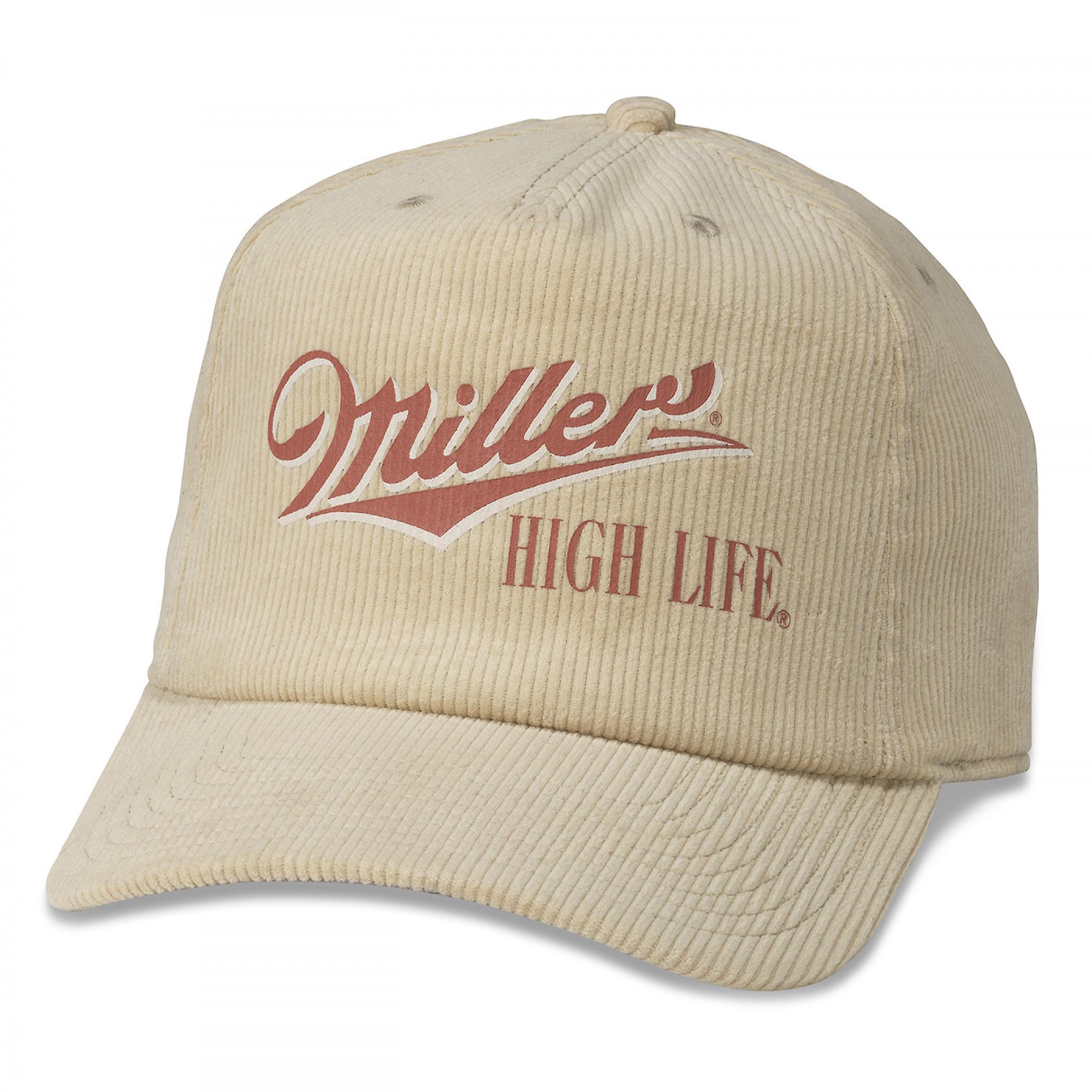 Beers Miller High Life Beer Printed Corduroy Hat Brown