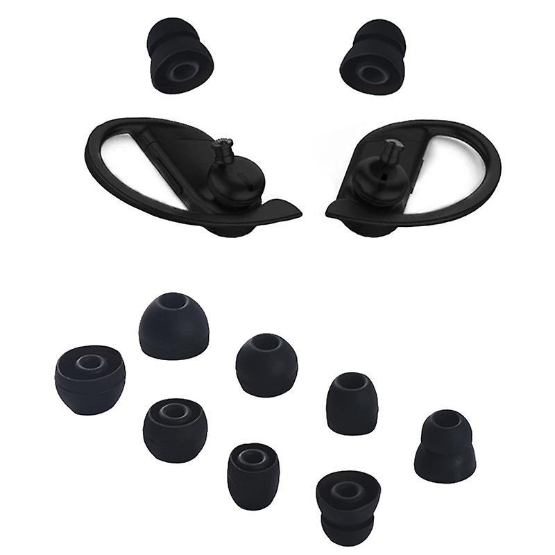 Sunset 4 Pairs Of Silicone Eartips Earphones Eartips Replacement Soft Cover Cap For Beats Powerbeats Pro Black