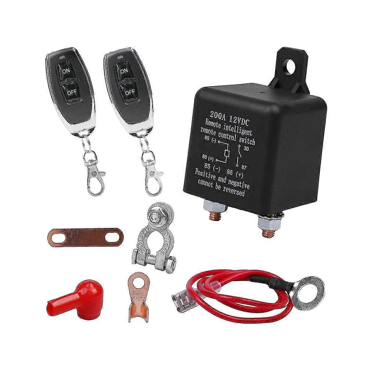 Asiv Remote Battery Disconnect Switch, Wireless Remote Control Battery Disconnect Switch, 12v 200a Dual