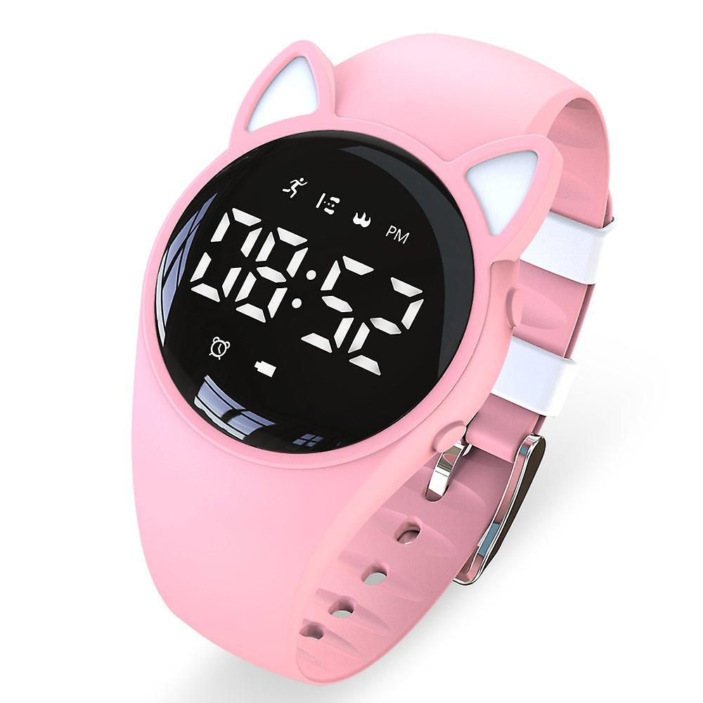 Wiuo Childrens Watch Girls Girls Waterproof Cute Kids Luminous Bracelet Electronic Watch For Men pink white