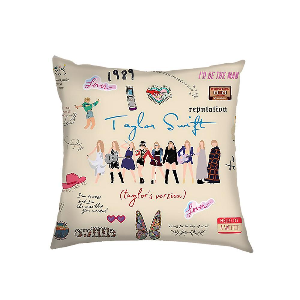 Shakub Gifts Taylor Swift Throw Pillow Covers Singer Fans Music Lover Song Album Home Decor F