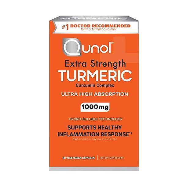 Turmeric Curcumin Capsules, Qunol With Ultra High Absorption 1000mg, Joint Support, Dietary Supplement, Extra Strength, 60 Count Capsules