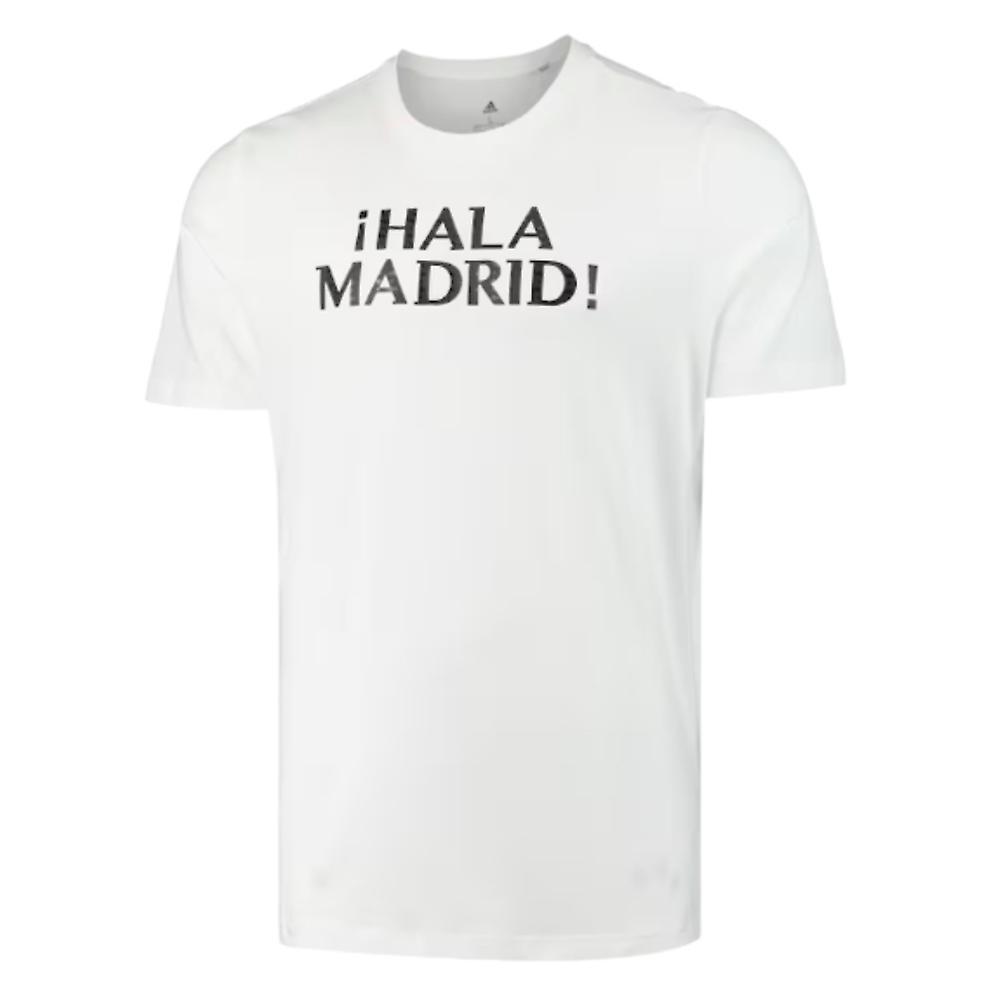 Adidas 2023-2024 Real Madrid DNA Graphic Tee (White) Large 42-44 inch Chest