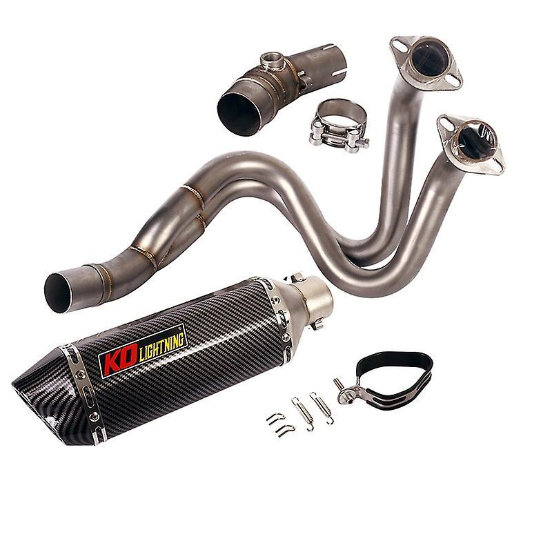 Arysiedder For Kawasaki Ninja 650 Z650 Versys 650 Motorcycle Full Exhaust System 51mm Mufflers Escape Front Mid Link Pipe Stainless Steel M