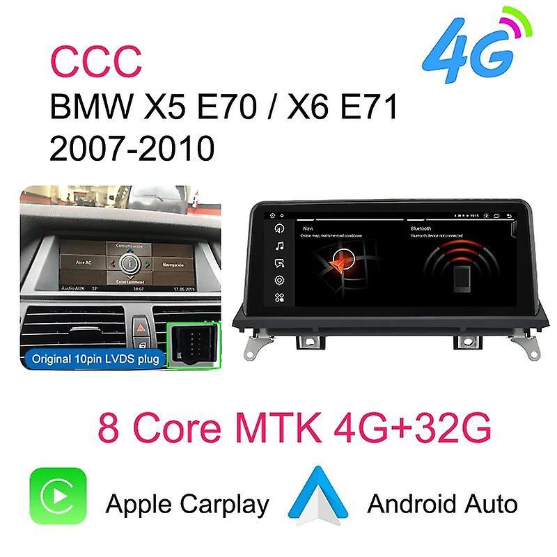 Redkid 10.25" Touch Screen X5 E70 Carplay Wireless Android Auto For Bmw X5 E70 X6 E71 E72 2008-2014 Ccc Cic Car Radio Gps Multimedia Bt 8 Cor ...