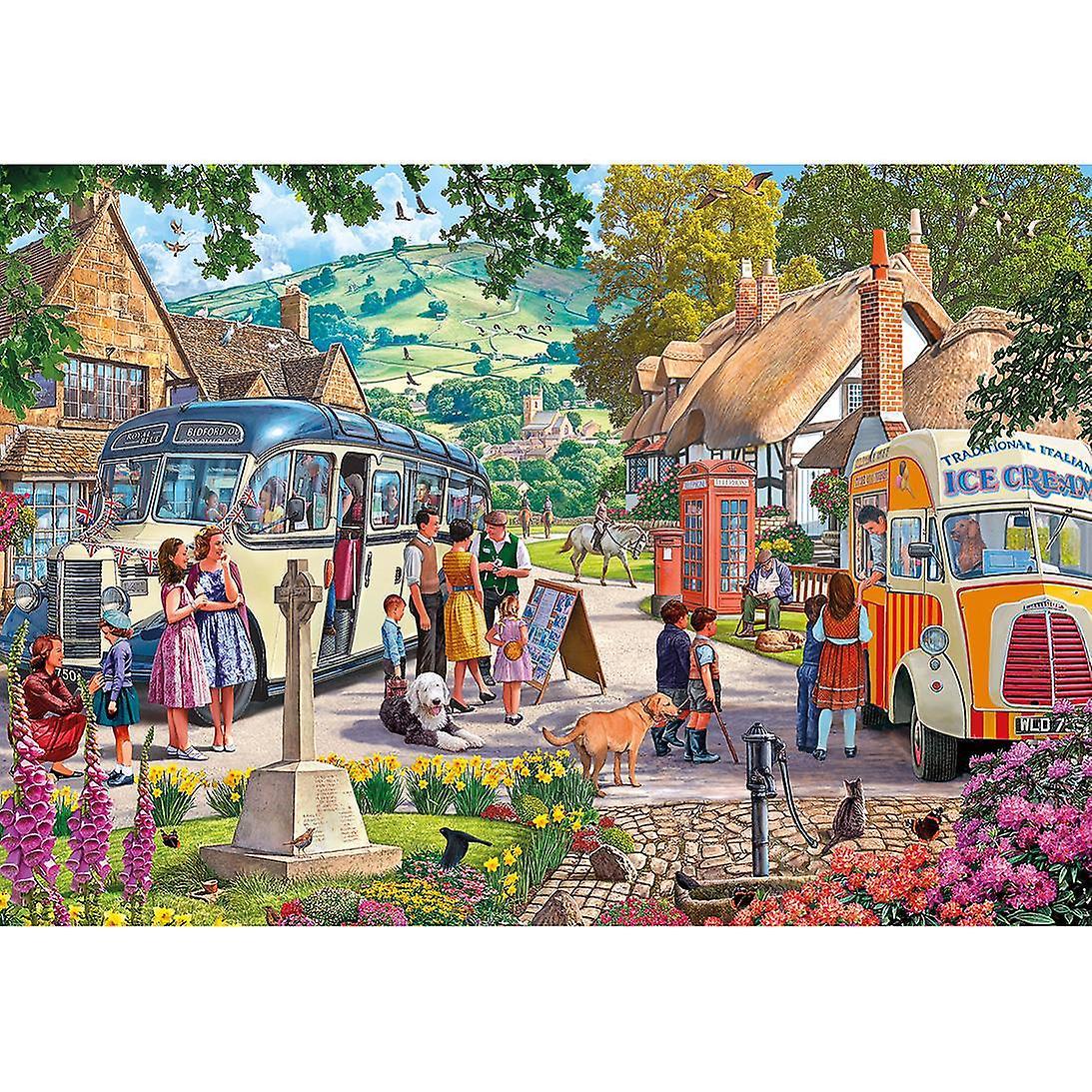 Gibsons Games Gibsons Boarding the Bus Jigsaw Puzzle (100 XXL Pieces) Under 500 Pieces