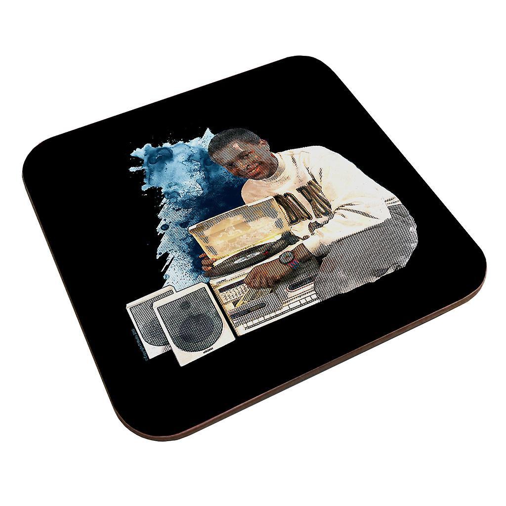 TV Times Andi Peters With A HiFi 1988 Coaster Black 9 x 9 cm