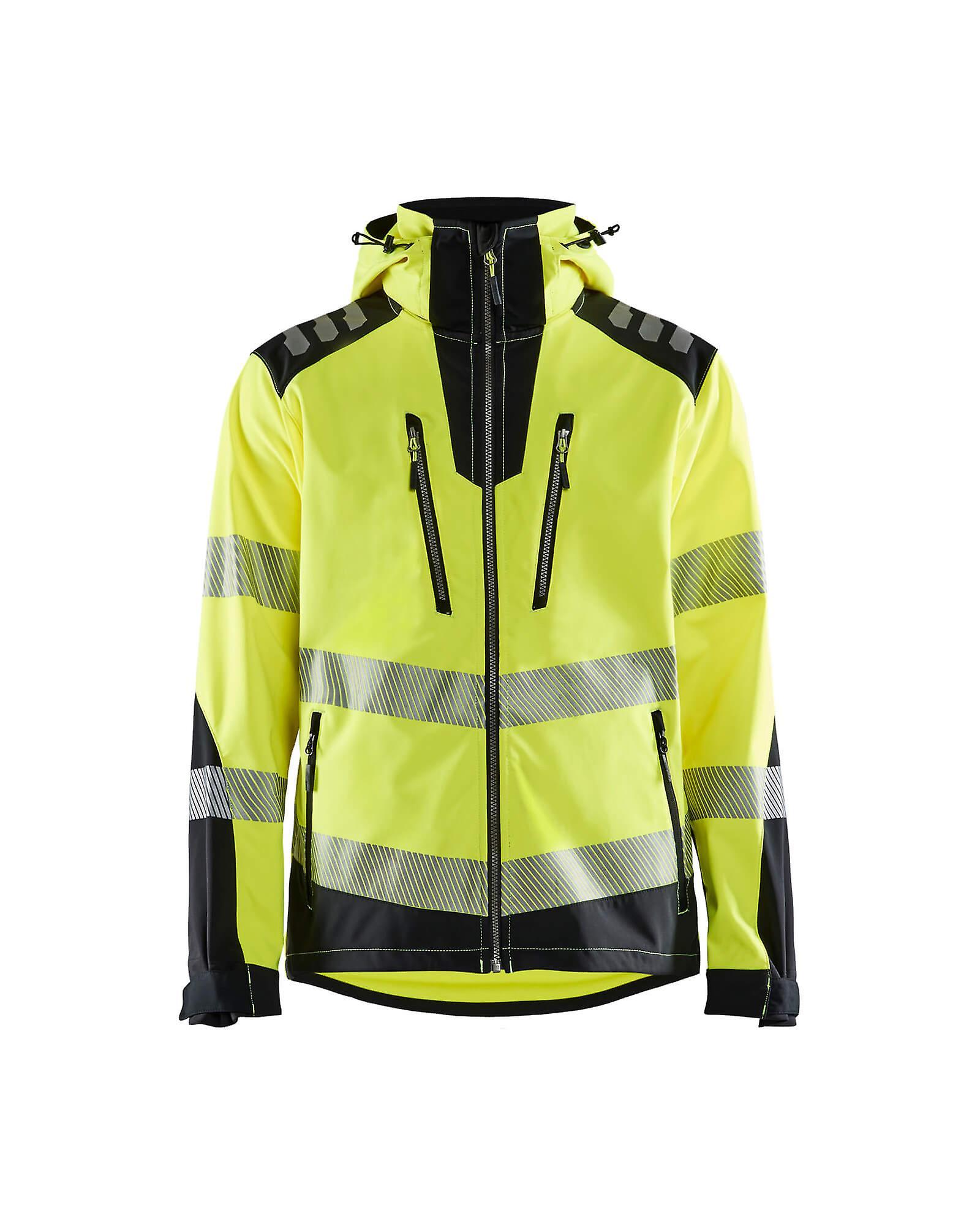 Blaklader 4491 hi-vis softshell jacket waterproof breathable - mens (44912513) Yellow/black Xxxl