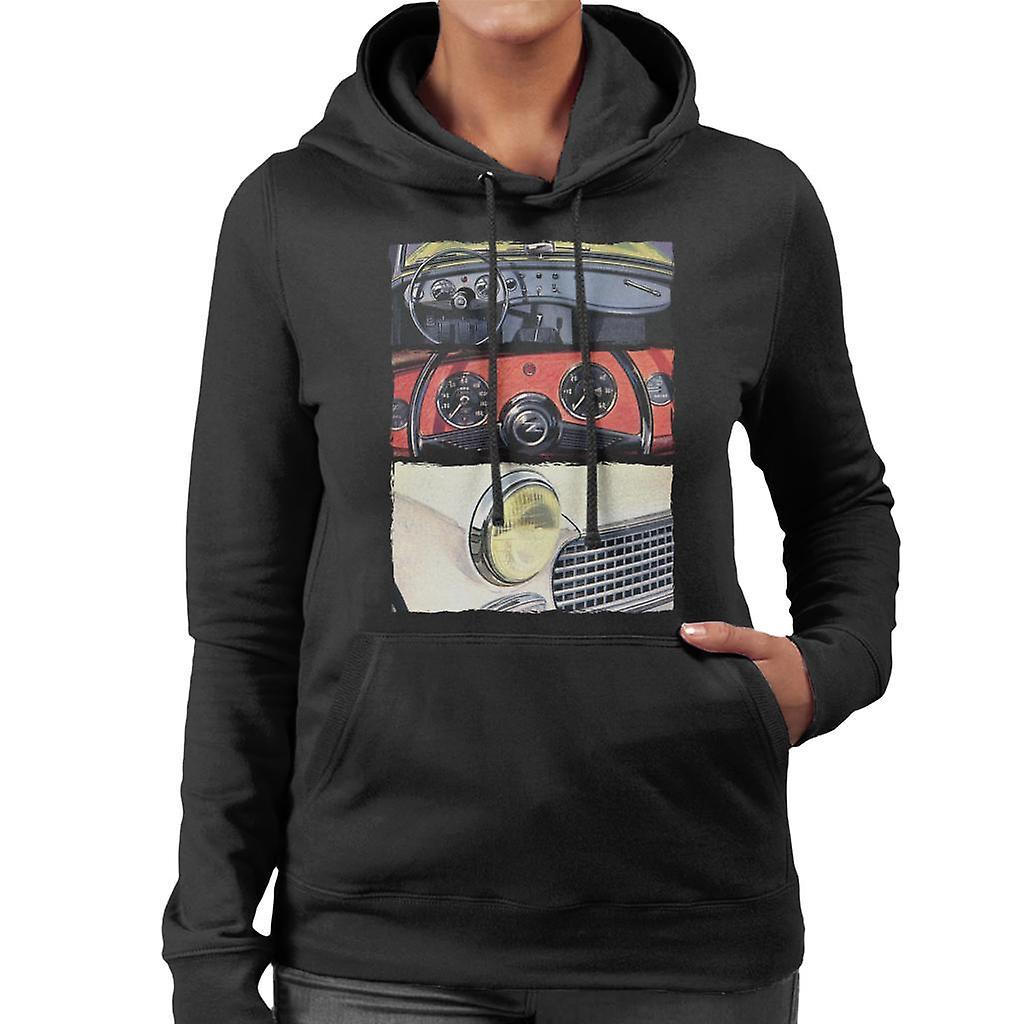 Austin Healey Montage British Motor Heritage Women's Hooded Sweatshirt Black XX-Large