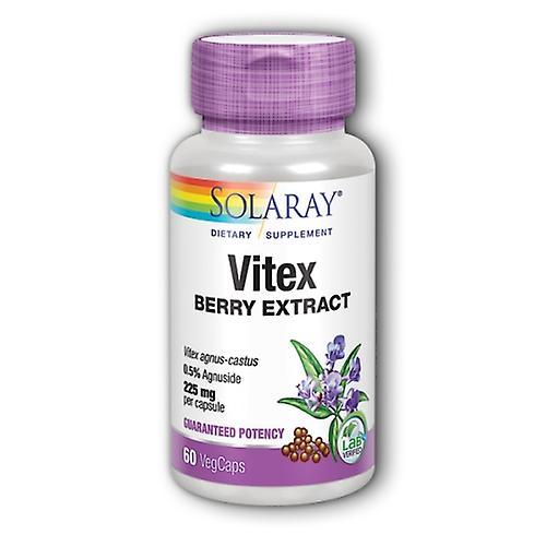 Solaray Vitex Berry Extract, 225 mg, 60 Caps (Pack of 1)