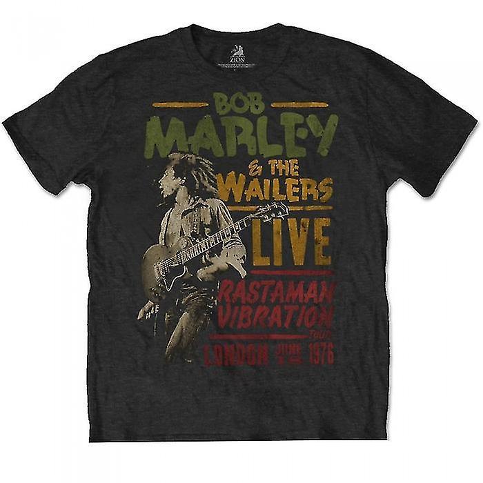 Bob Marley Unisex Adult Rastaman Vibration Tour 1976 Cotton T-Shirt