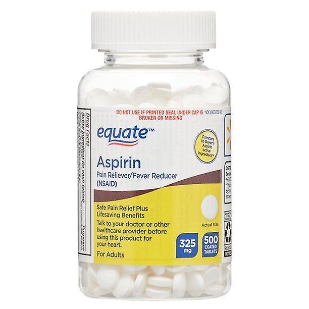 Equate Aspirin Tablets 325 Mg, Pain Reliever And Fever Reducer, 500ct