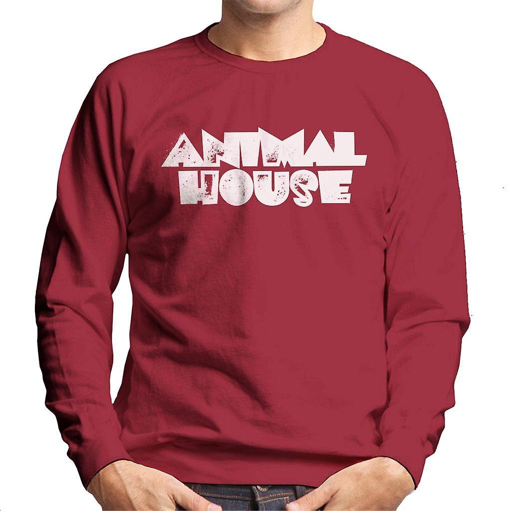 Animal House White Logo Men's Sweatshirt Cherry Red X-Large