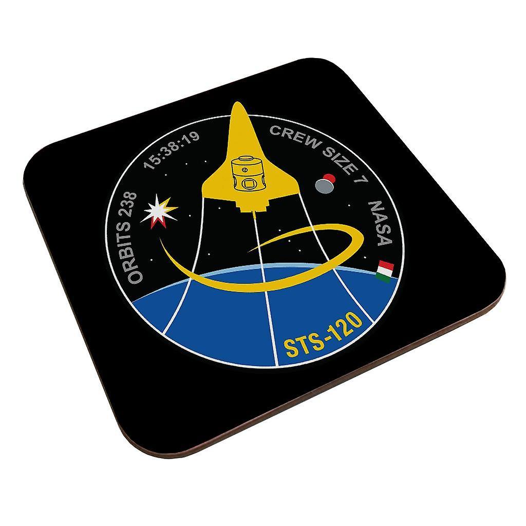 NASA STS 120 Shuttle Mission Imagery Patch Coaster Black 9 x 9 cm