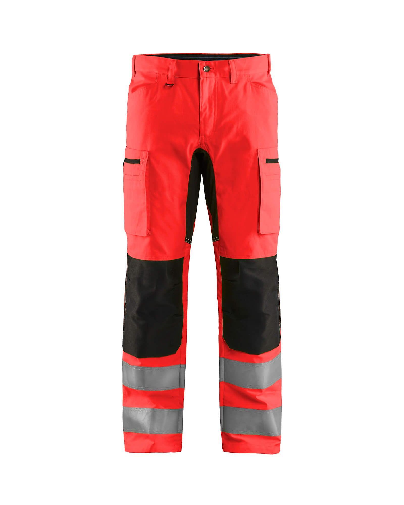 Blaklader 1585 hi-vis trousers stretch - mens (15851811) - (colours 2 of 2) Red/black