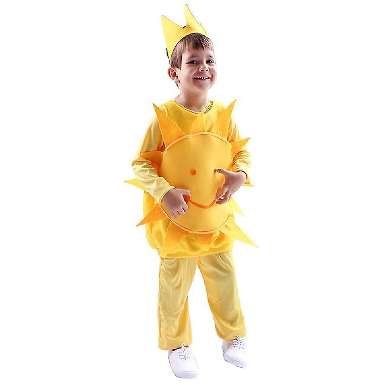 Mmcici Children's Halloween Flowers Blossoming Like The Sun Cosplay Costume, Stage Performance Party Costume