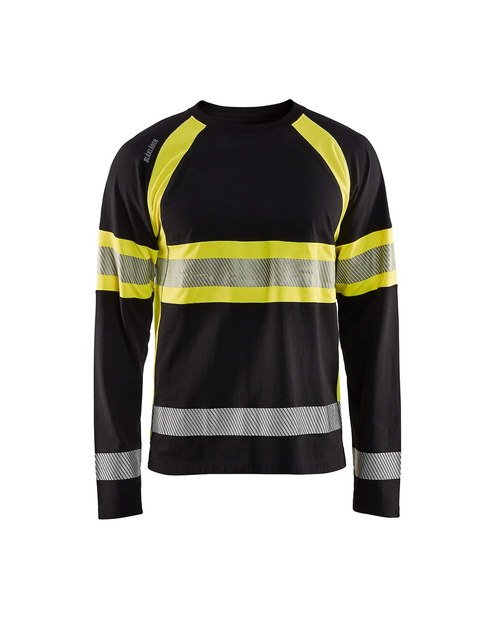 Blaklader 3510 long-sleeve t-shirt hi-vis - mens (35101030) Black/yellow Xl