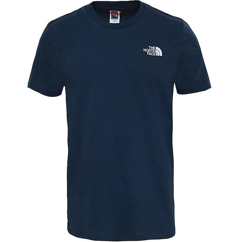 The North Face T-shirt Mens Logo Short Sleeved Tee Cotton Cr Navy S