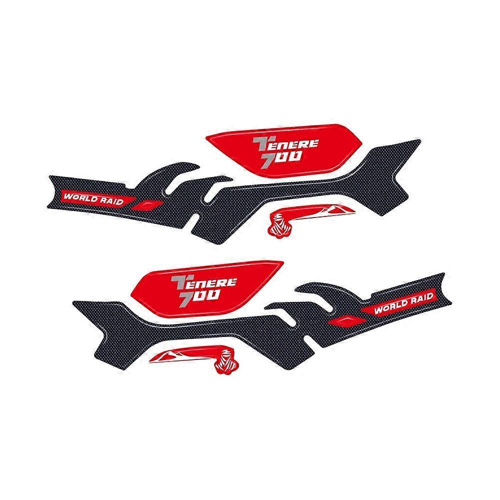 Redkid Motorcycle Handguard Sticker 3D Epoxy Resin Sticker For Yamaha Tenere 700 World Raid 2022 2023 tenere 700 accessories red