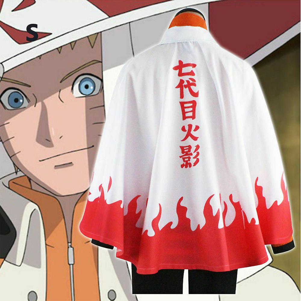 unbrand Naruto Shippuden Akatsuki Hokage Robe Cloak Coat Anime Cosplay Costume Halloween White S