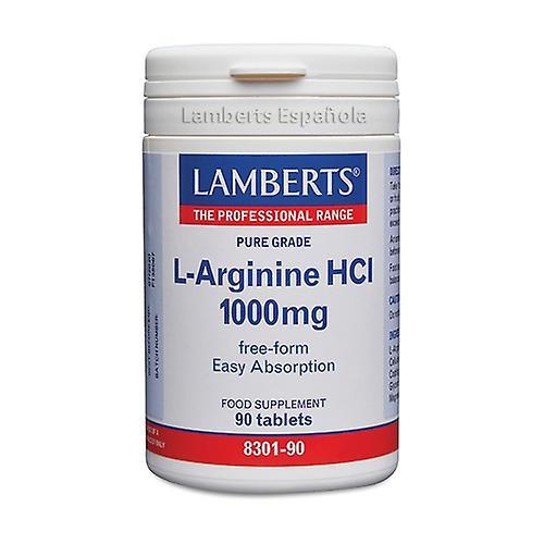 Lamberts L-Arginine HCL 90 tablets of 1000mg