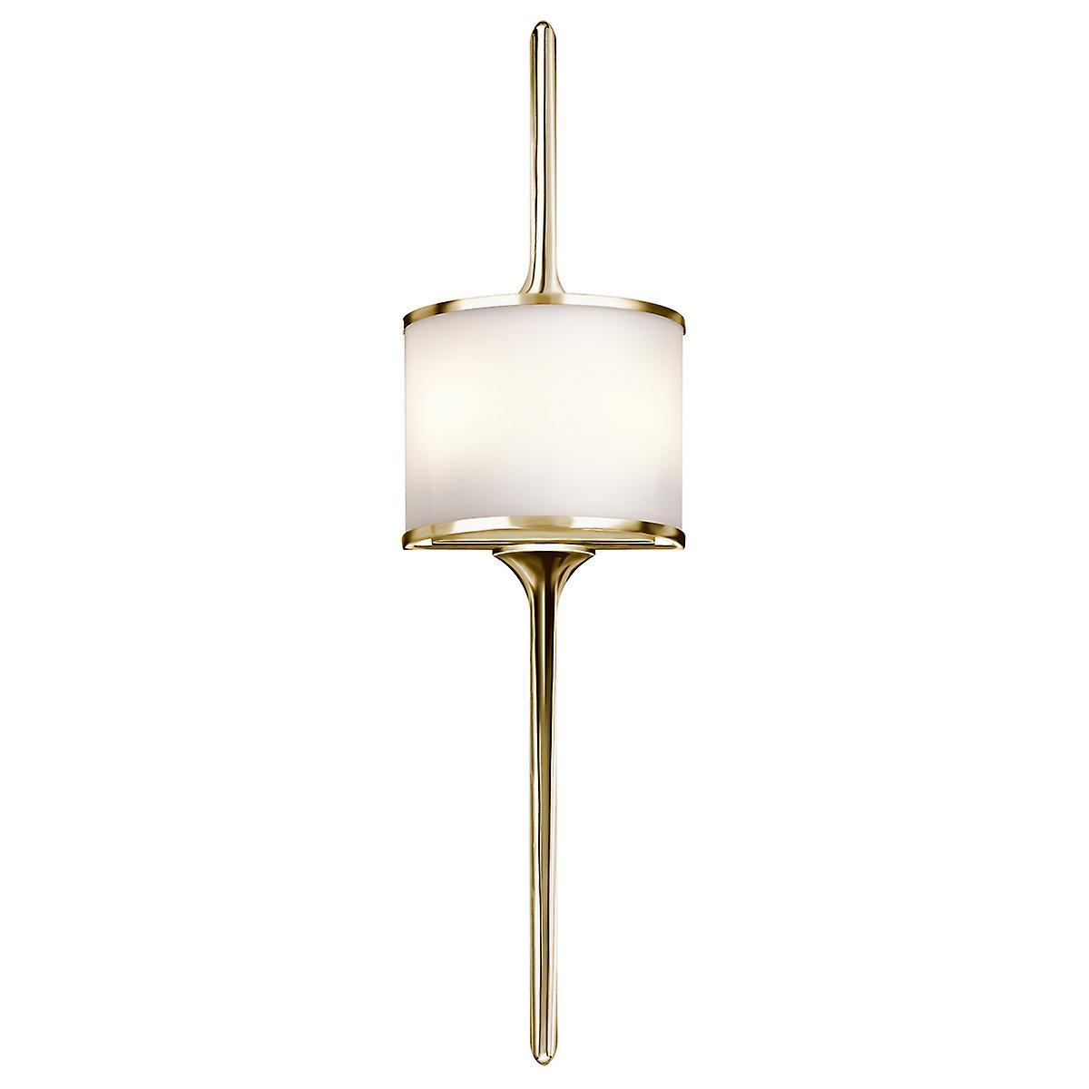 Mona 2 Light Bathroom Wall Light Polished Brass IP44 G9