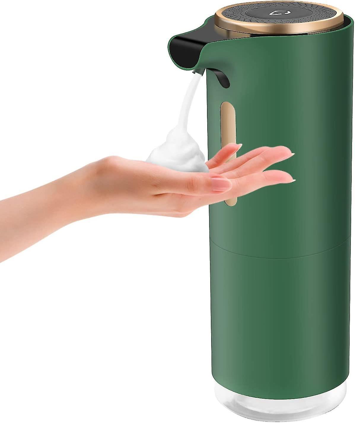 Tianzun Automatic Soap Dispenser, 300 Ml No Touch Electric Soap Dispenser Foam, Rechargeable Soap Dispenser For Bathroom Green