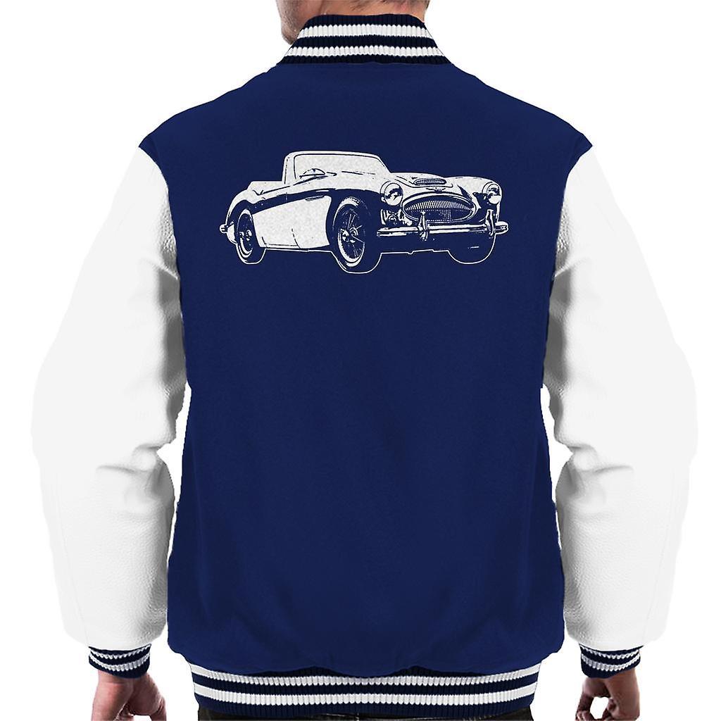 Austin Healey 3000 British Motor Heritage Men's Varsity Jacket Navy/White Medium