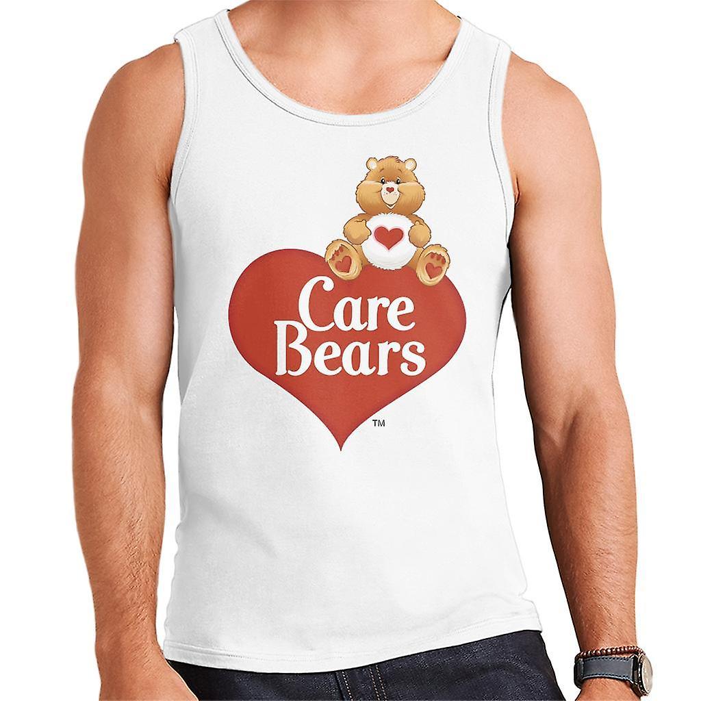 Care Bears Logo Tenderheart Bear Men's Vest White Small