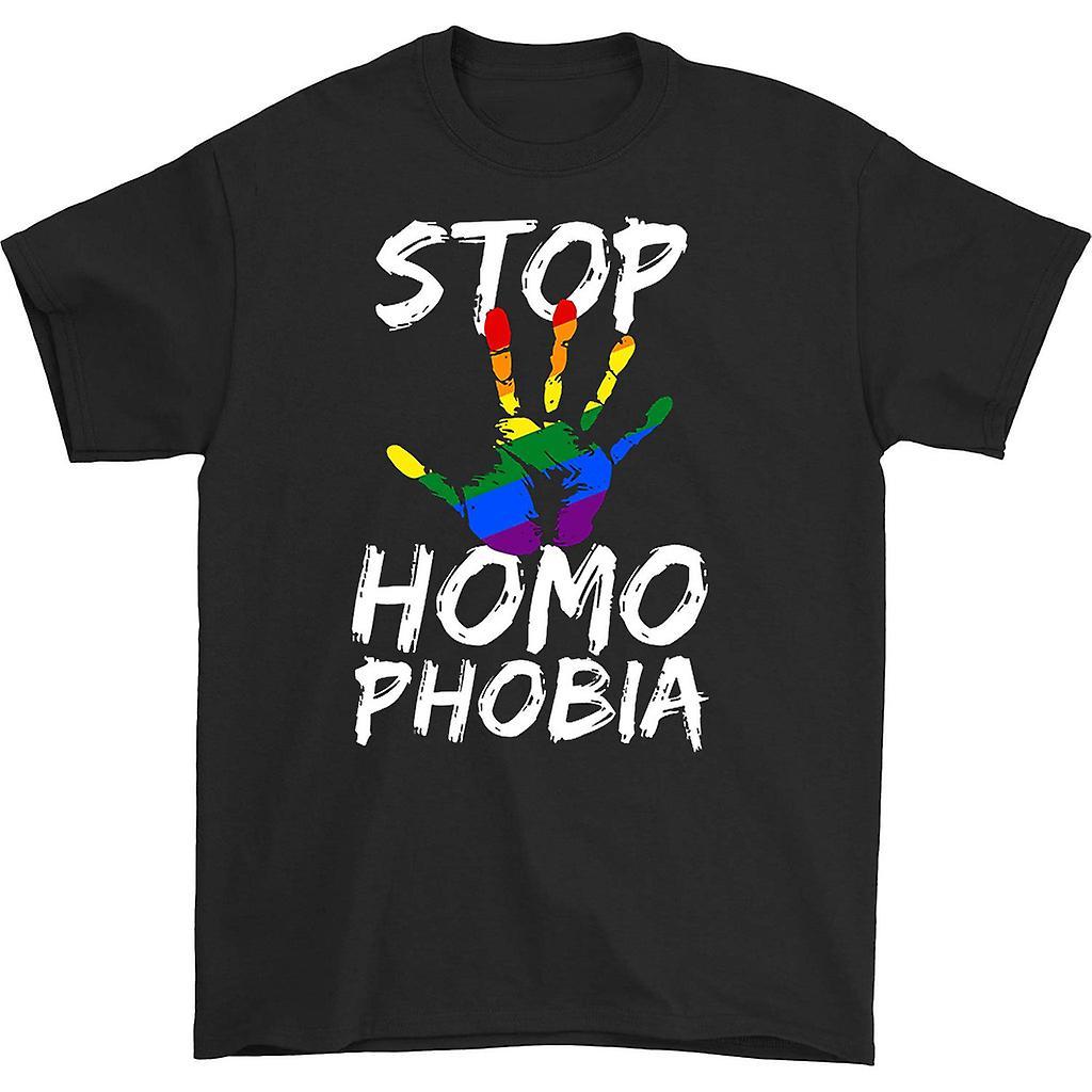 HISHARK Stop homophobia t-shirt black XXL