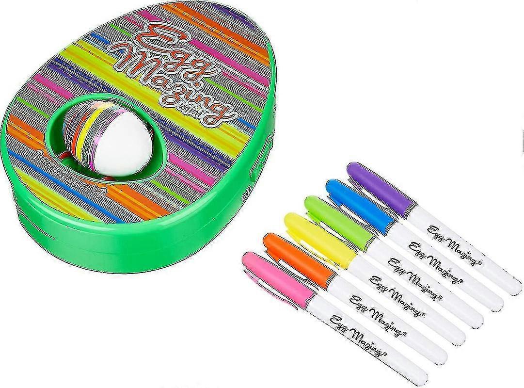 Pbb The Eggmazing Easter Egg Mini Decorator Kit Arts And Crafts Set - Includes Egg Decorating Spinner And 6 Markers [packaging May Vary][PB]