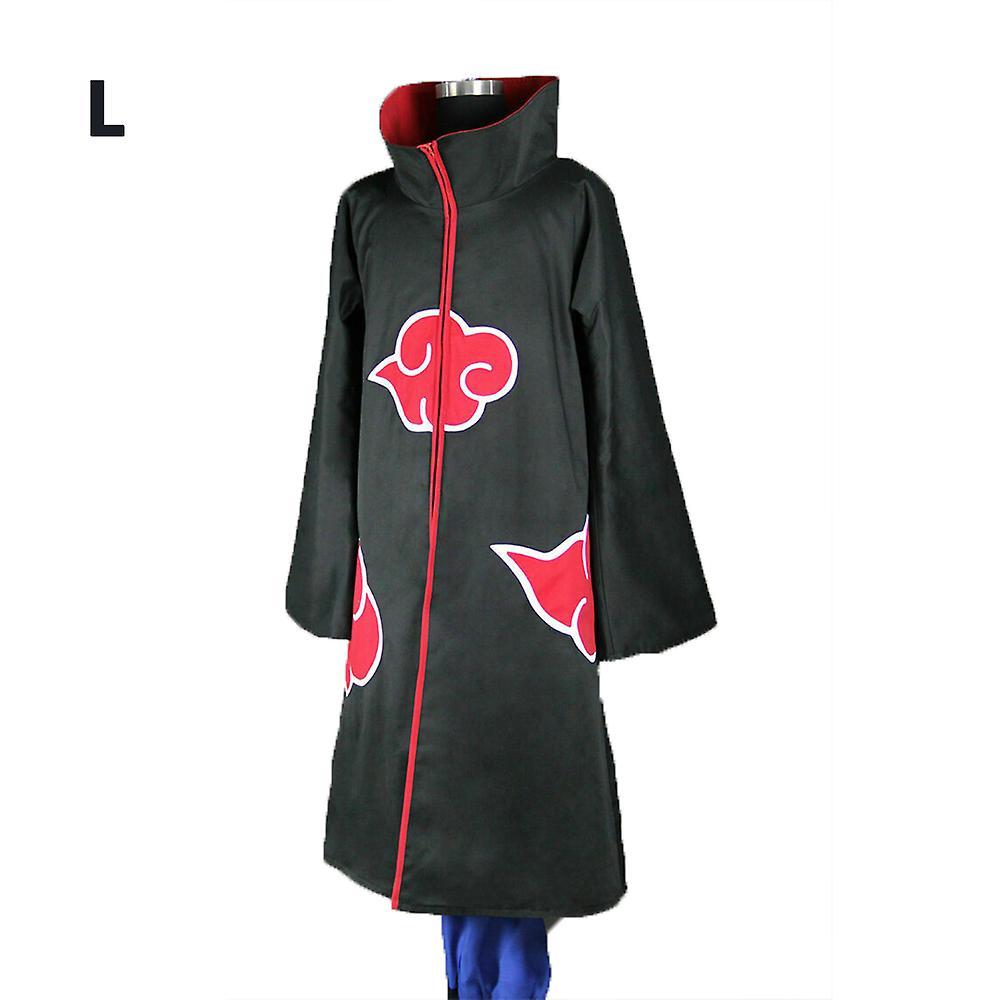 unbrand Naruto Shippuden Akatsuki Hokage Robe Cloak Coat Anime Cosplay Costume Halloween Black L