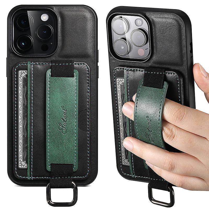 Nuncad Case For Iphone 14/14 Pro/14 Pro Max/14 Max Insert Card Mobile Phone Case Wrist Strap Back Cover Protective Leather Case For Iphone 14 Case