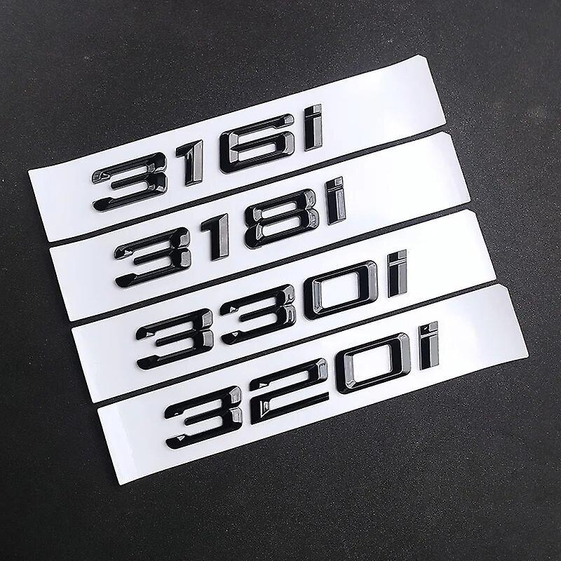 Hikig 3d Abs Black Logo 320i 316i 318i 325i 328i 330i 335i 340i Emblem Letters Car Trunk Sticker For Bmw F30 E46 E90 G20 Accessories Glossy Black 2...